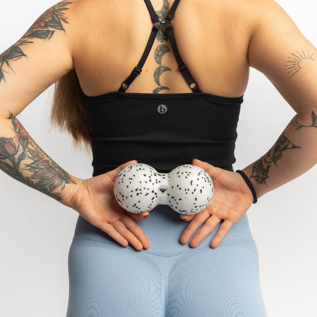 Podwójna piłka do masażu - White Double Ball - Deep Breath