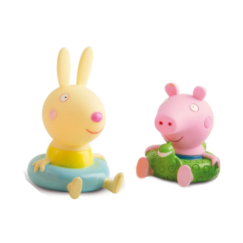 Świnka Peppa - Figurki do kąpieli Świnka George i Królik Rebecca 360082