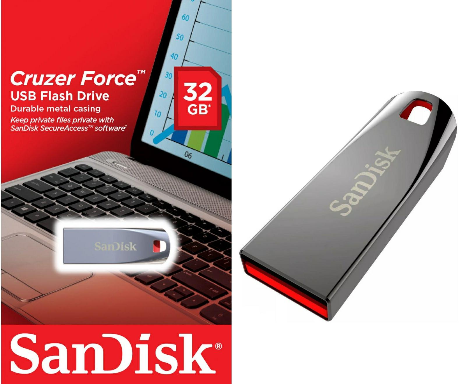 SanDisk USB Pendrive CRUZER FORCE 32GB SDCZ71-032G-B35 - Henryx24