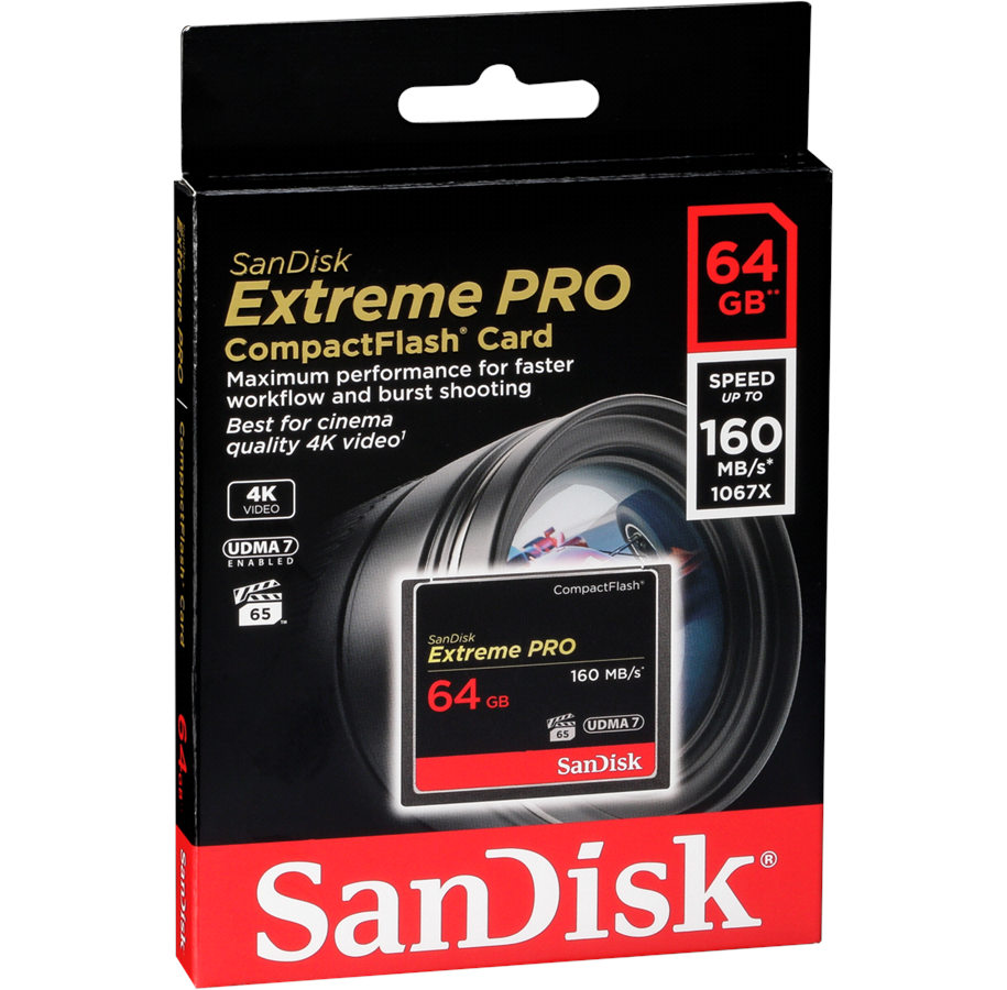 SanDisk CF Extreme 64GB 160MB/s x1067 4K SDCFXPS-064G-X46 - Henryx24