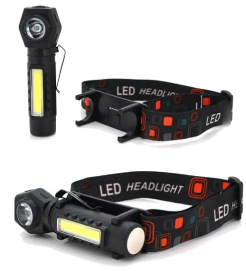 Latarka czołowa +ręczna 2in1 212 magnes - Henryx24