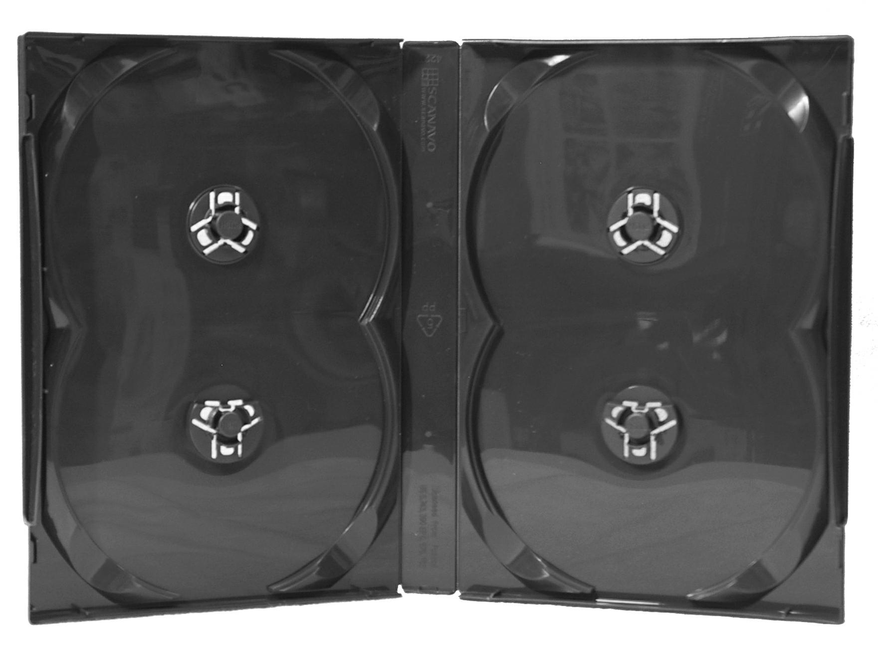 Pudełko 4xDVD SCANAVO Czarne 22mm - Henryx24