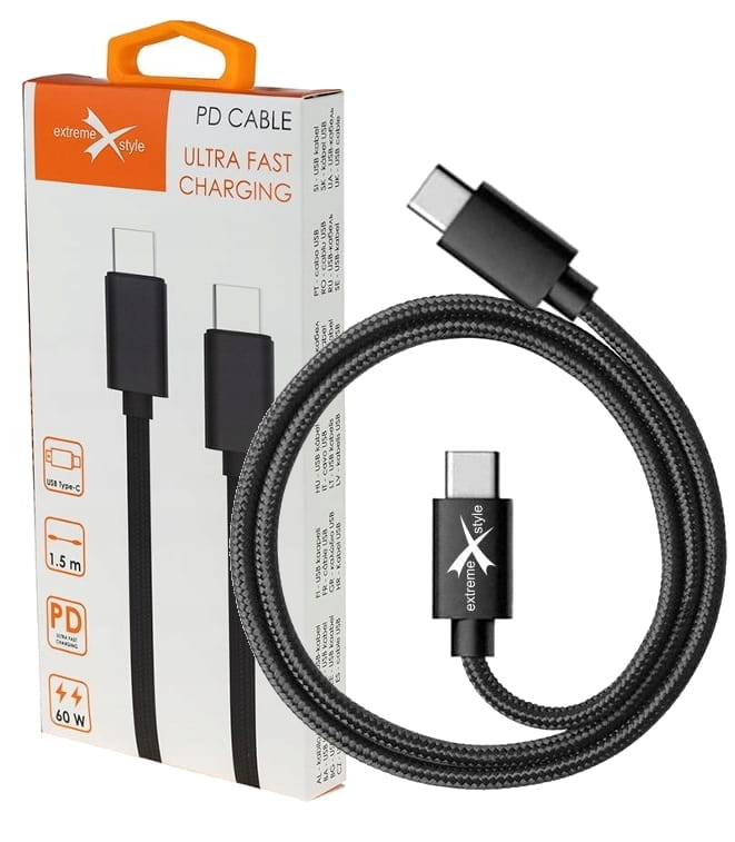 Kabel PD USBC na USBC 1,5m PD 60W KAB000312 spider - Henryx24