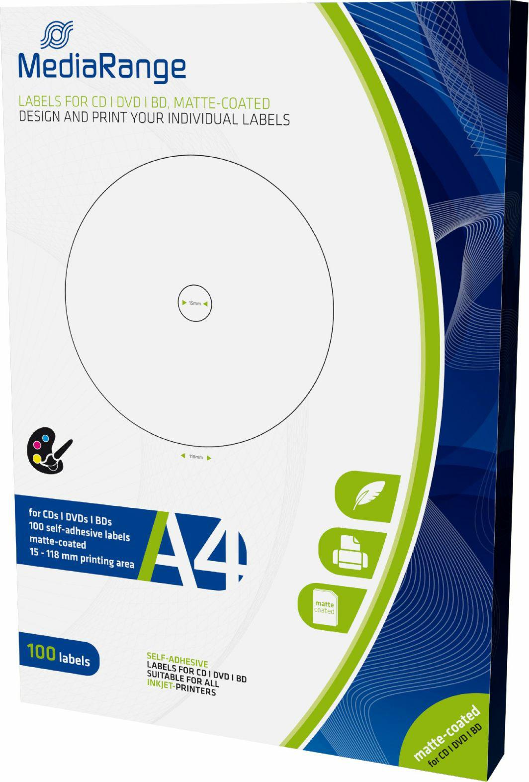 MEDIARANGE Etykiety MAT 15-118mm op-100 MRINK130 - Henryx24