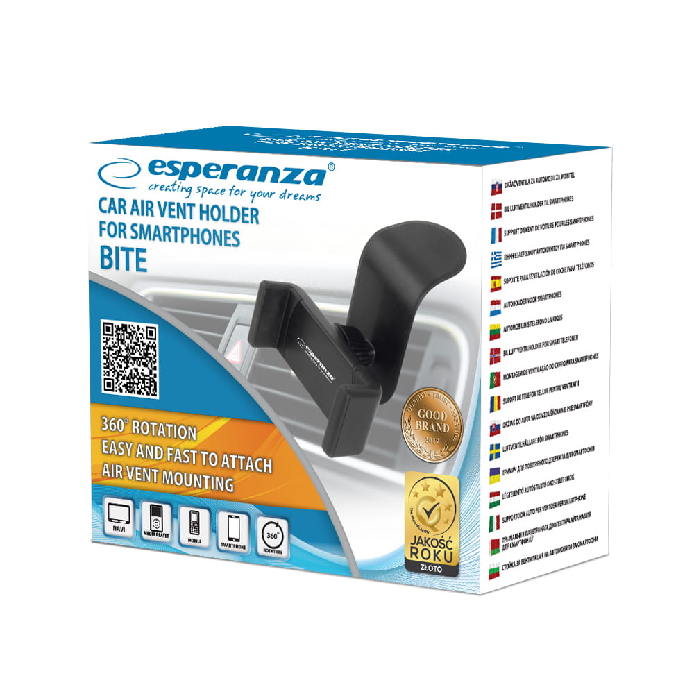 ESPERANZA Uchwyt Samochodowy EMH127 do kratki BAIT - Henryx24