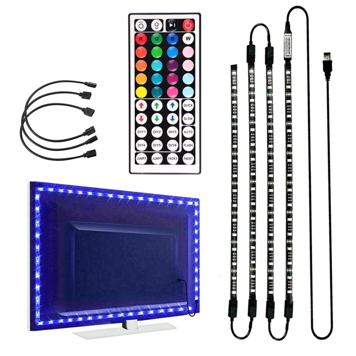 Podświetlenie LED TV RGB 4x50cm ZD4D - Henryx24