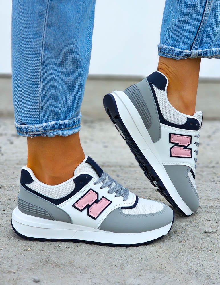 Biało-Różowe Buty Sportowe Damskie New Blances She