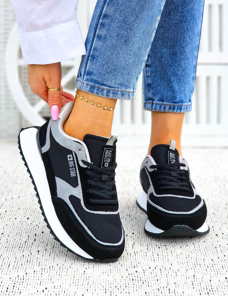 Big Star Sneakersy Buty Sportowe Damskie Basic Black NN274693