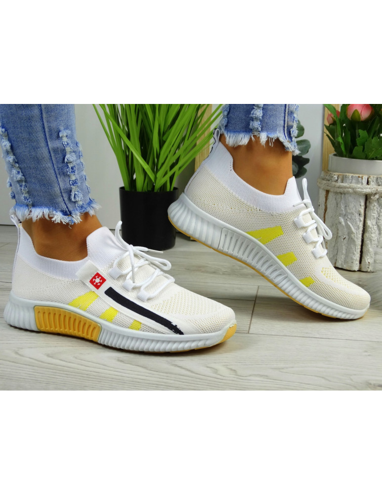 Damskie Trampki Buty Sportowe White/Yell