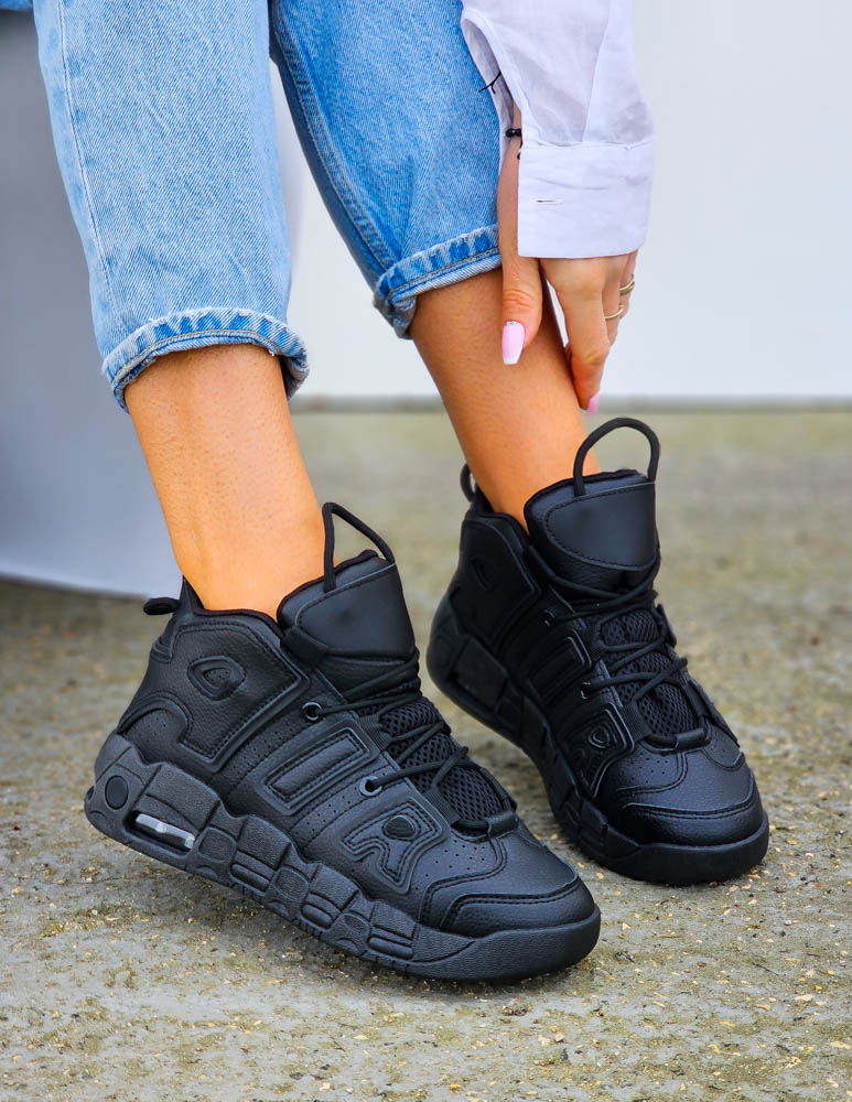Czarne Buty Sportowe Wysokie Air Uptemy