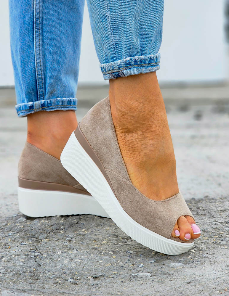 Sandały Czółenka Bez Palca Na Koturnie Michell