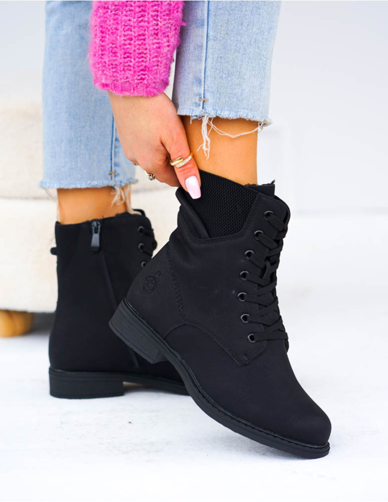 Botki Damskie Buty Zimowe Ocieplane Oficerki Warmed