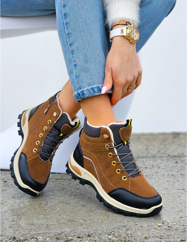 Buty Treckingowe Damskie Trapery Tech Mountain Brązowe