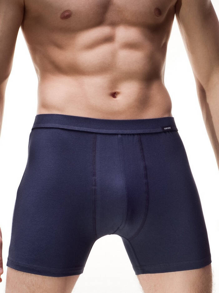 Gładkie Klasyczne Bokserki Męskie Authentic Perfect | Cornette | AU 220/10 | Granatowe