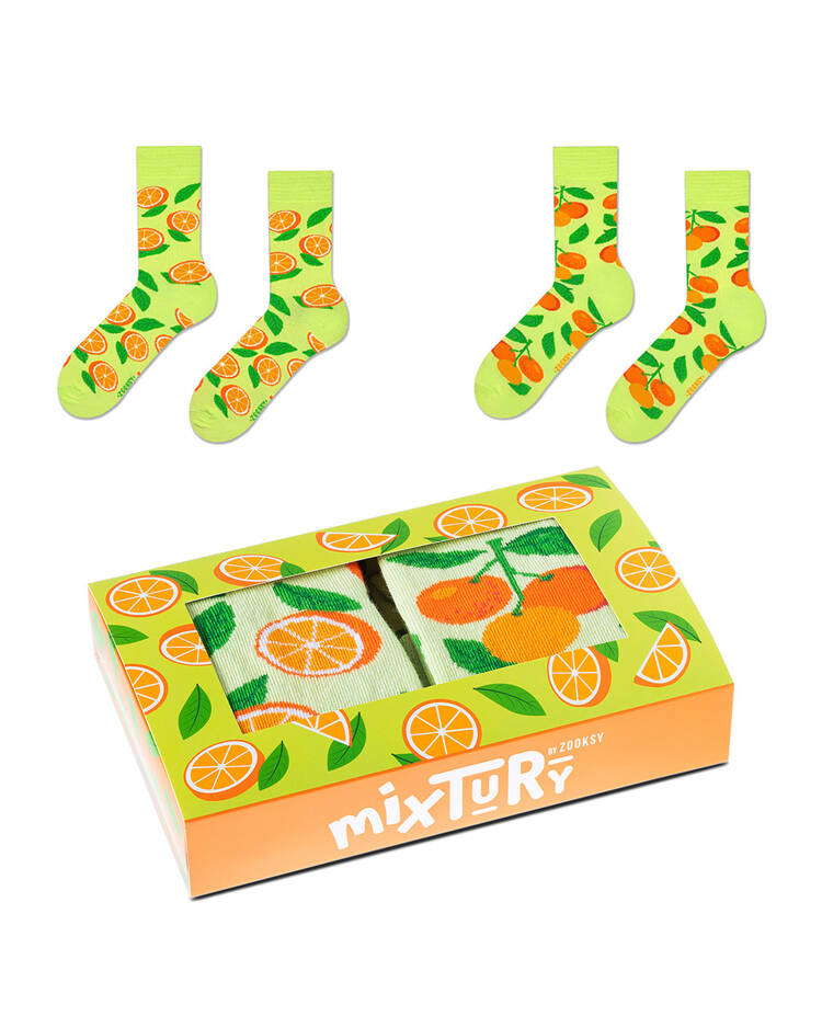 Skarpetki męskie długie | Pomarańczowe BOX | mixTURY | ZOOKSY