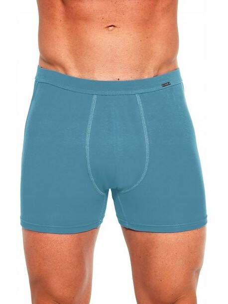 Gładkie Klasyczne Bokserki Męskie Authentic Perfect | Cornette | AU 220/47 | Błękitne