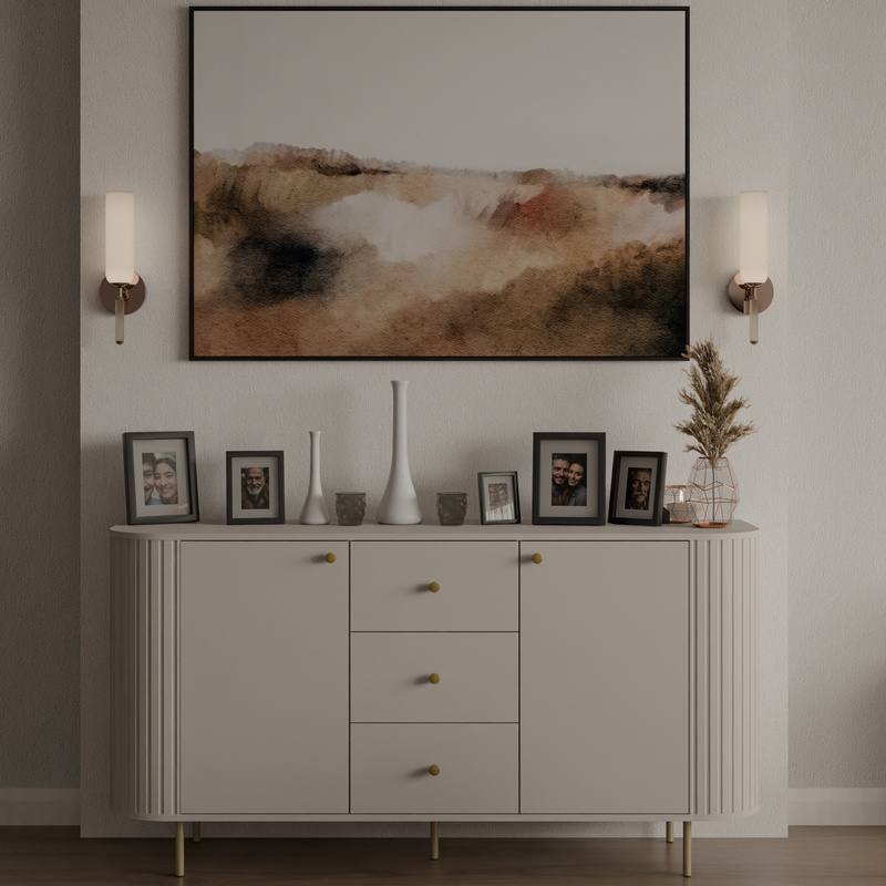 Dwudrzwiowa komoda do salonu 165 cm z szufladami OVENTO