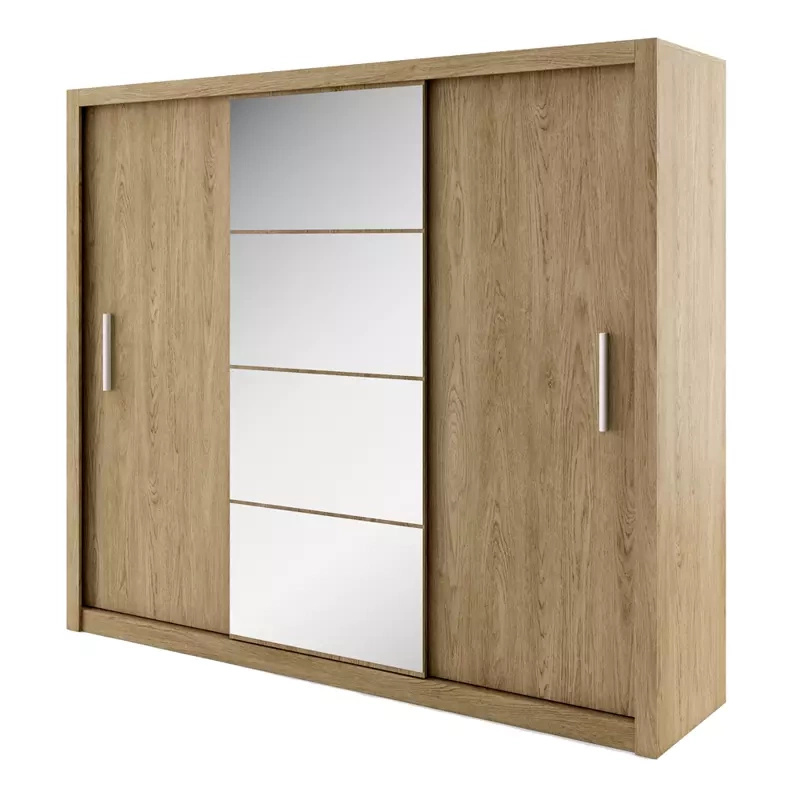 Duża szafa przesuwna z lustrem 250 cm do sypialni IDEA