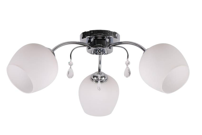 Srebrna lampa sufitowa wisząca 3-punktowa do salonu ZACHERA metal szkło