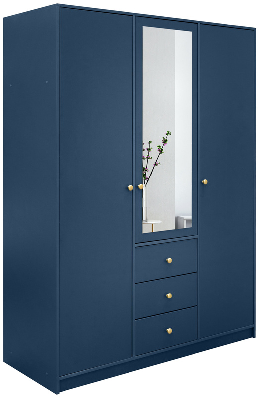 Trzydrzwiowa nowoczesna szafa z szufladami 150 cm SELMA