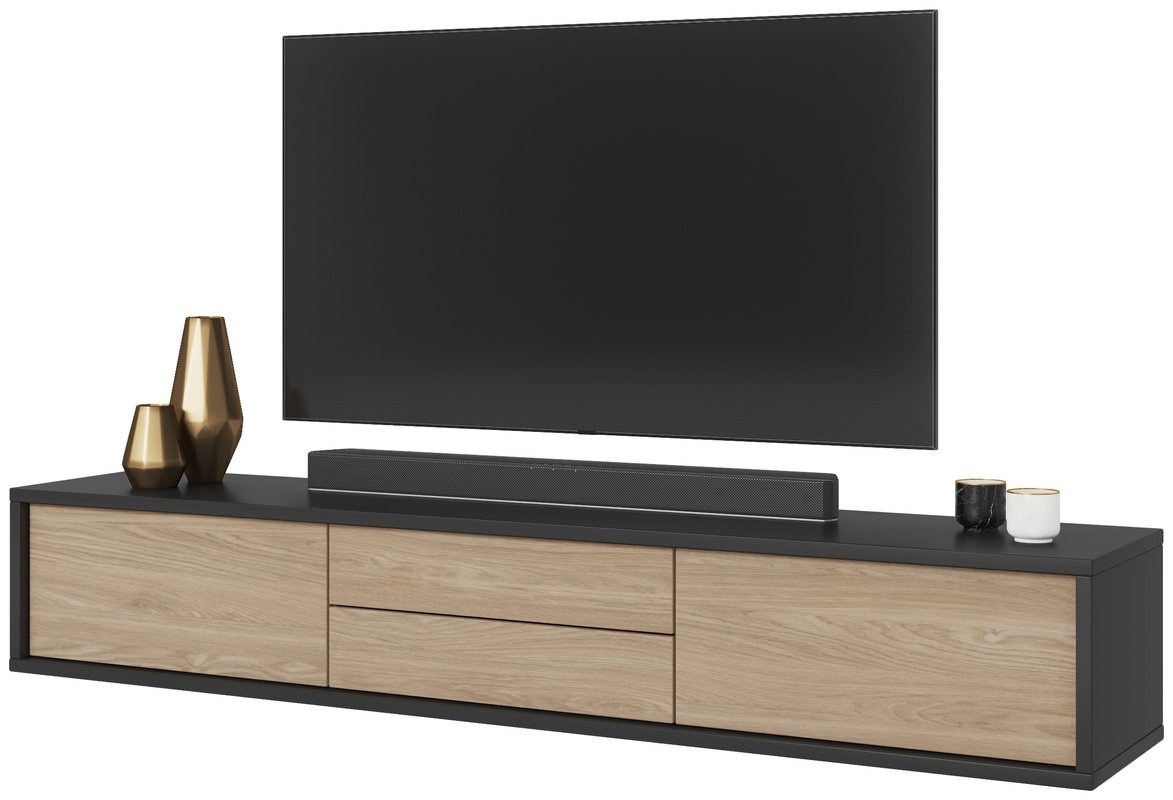 Podwieszana szafka RTV nowoczesna 180 cm z szufladami FRIDA