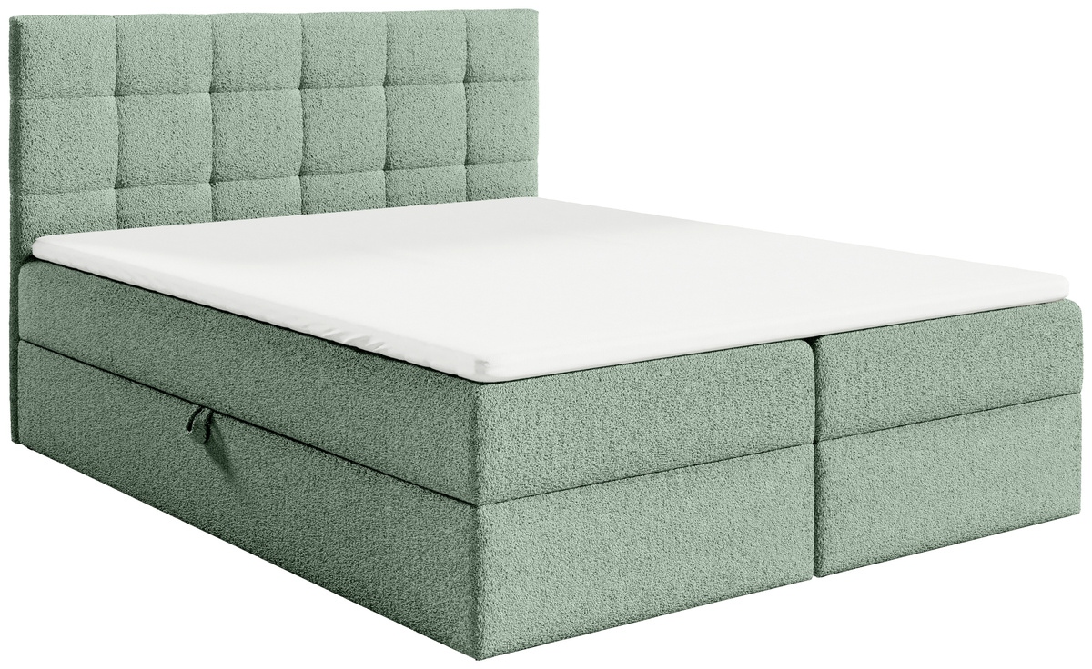 Małżeńskie łóżko 160x200 cm z pojemnikiem kontynentalne dwuosobowe ASPEN