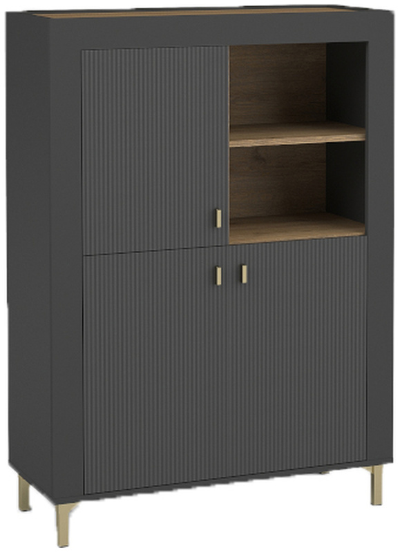 Nowoczesna komoda z półkami na nóżkach do salonu 97 cm MISTY