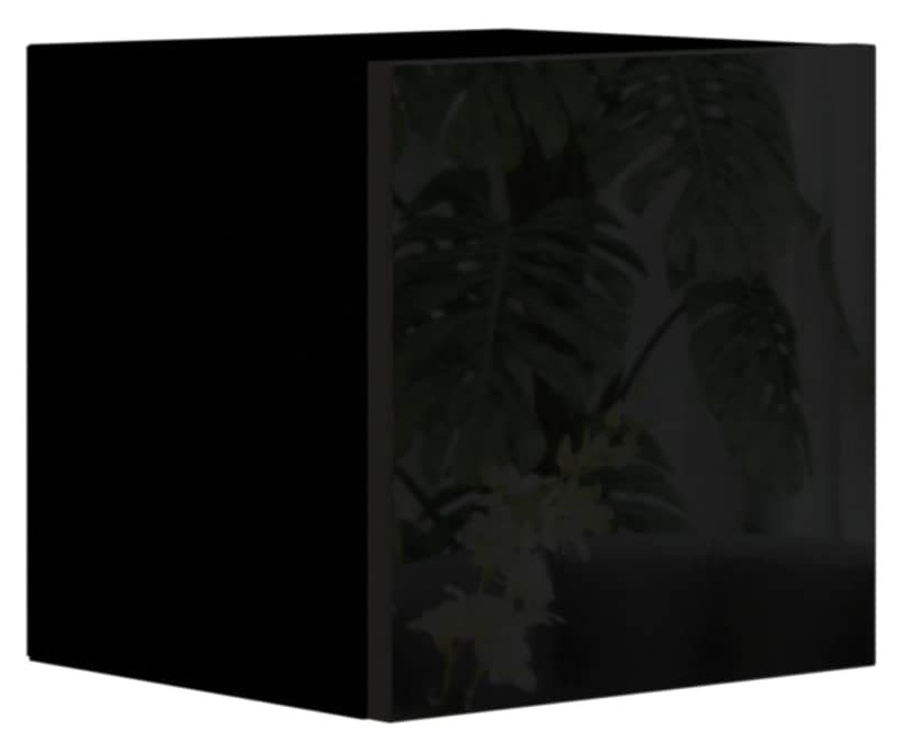 Szafka kwadratowa wisząca czarna PREMIUM