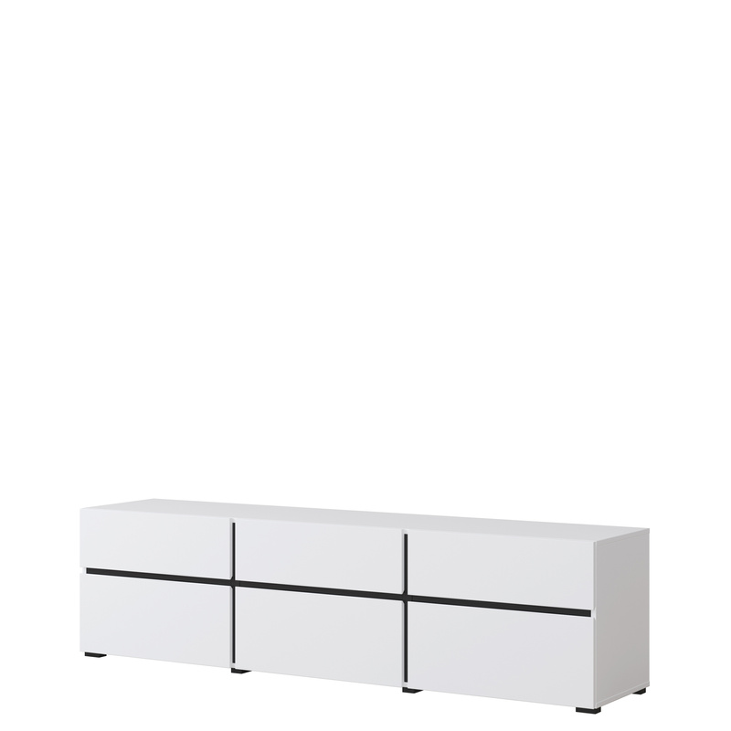 Biała nowoczesna szafka RTV pod telewizor 180 cm CROSS