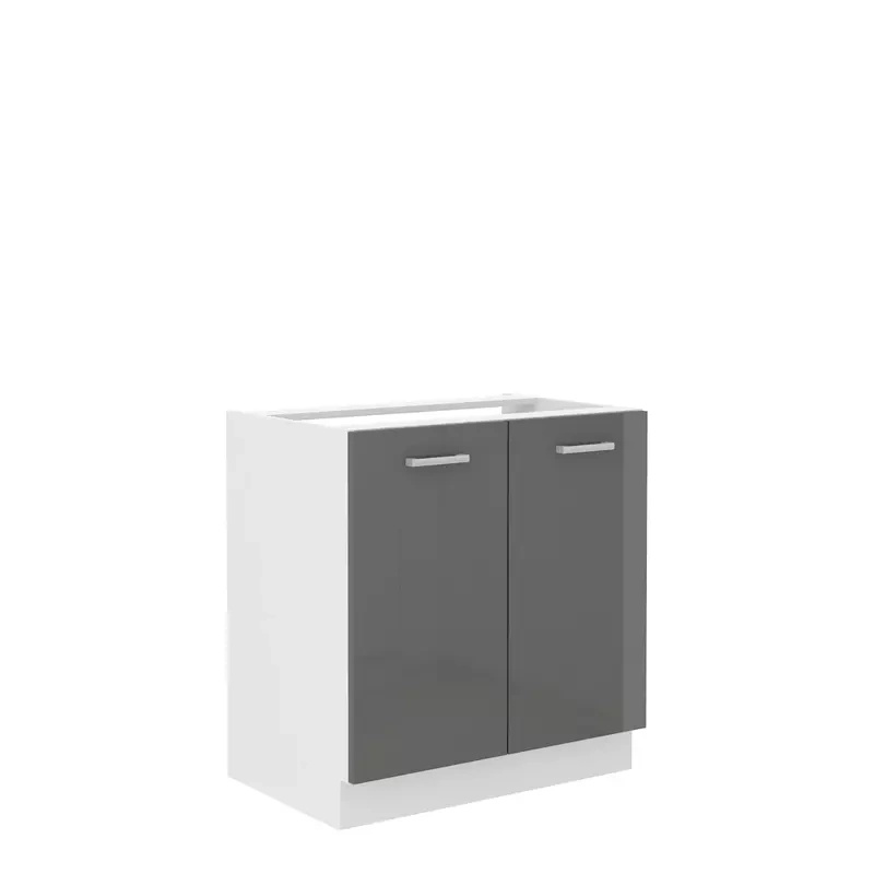 Szafka pod zlewozmywak 80 szary połysk SOFIA