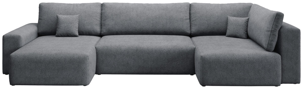 Szary narożnik do salonu w kształcie litery U CAMILO MAXI