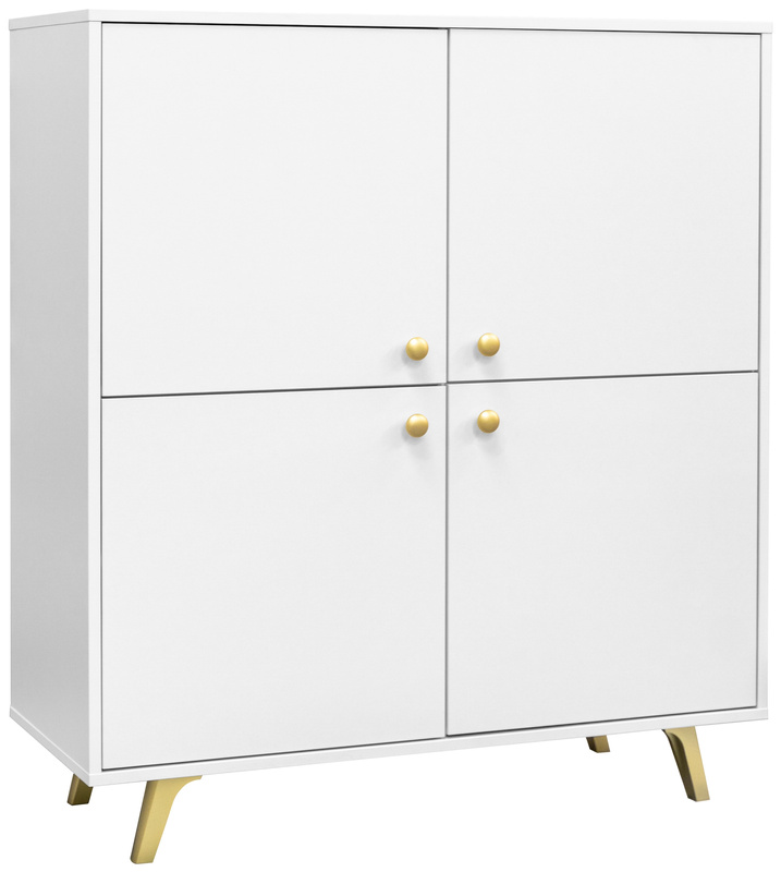 Wysoka komoda czterodrzwiowa z półkami 100 cm SELMA
