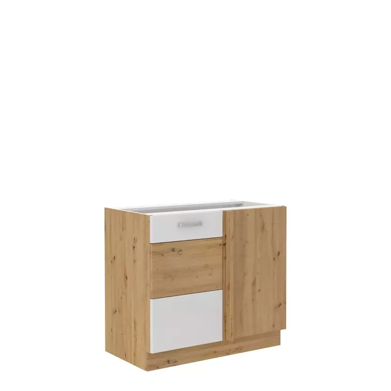 Szafka narożna kuchenna stojąca Biały AGATA