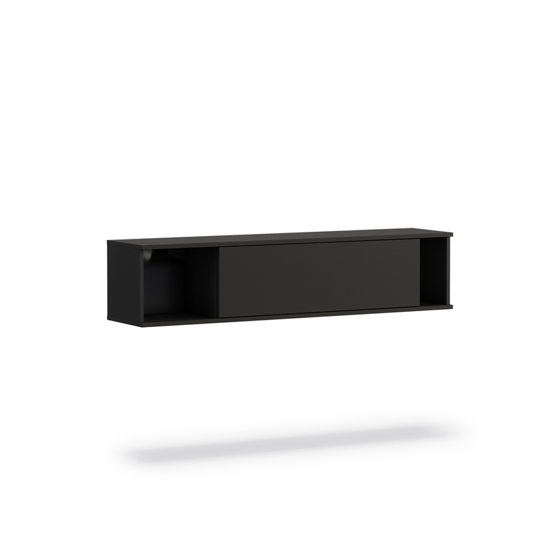 Szafka wisząca do salonu QUARTE Czarna