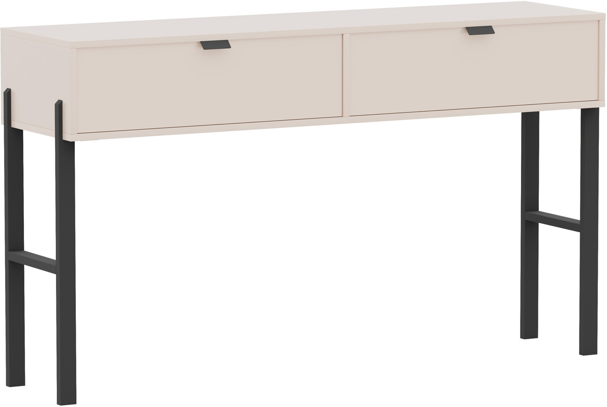 Toaletka do sypialni z szufladami 140 cm beżowa CALISSA