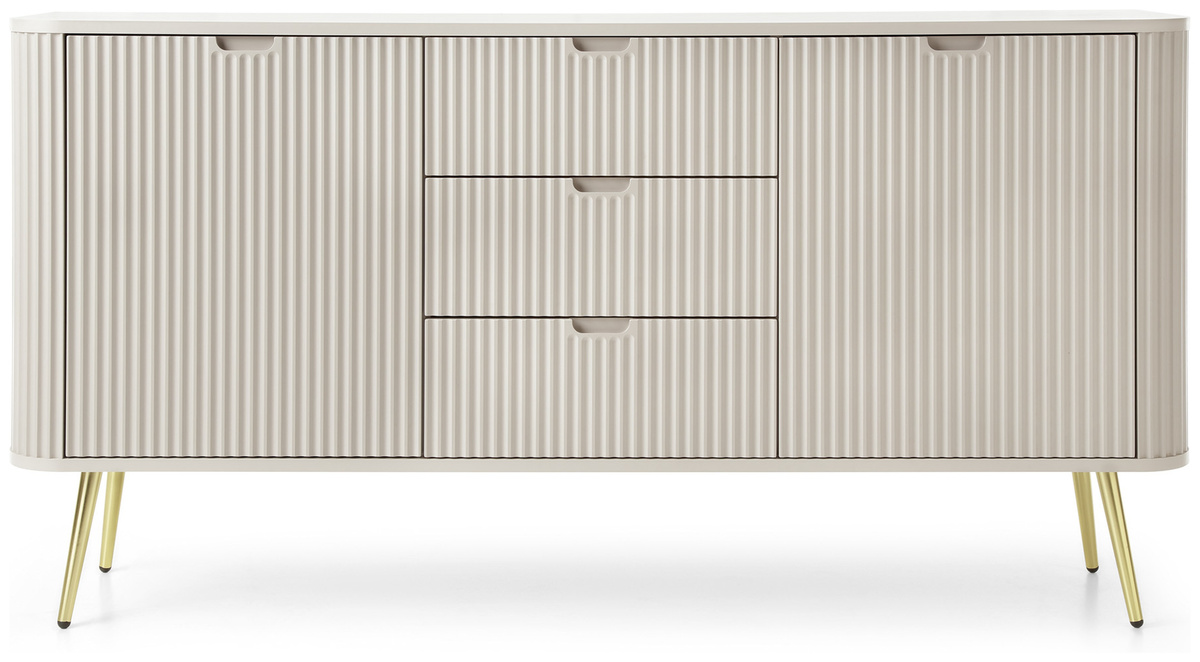 Dwudrzwiowa komoda z szufladami 168 cm do salonu ZENIT kaszmir