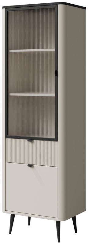 Witryna jednodrzwiowa do salonu 60 cm MIREL kaszmir