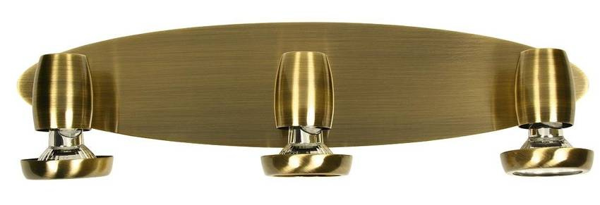 Patynowa lampa sufitowa listwa 3-punktowa do salonu LOTOS GU10