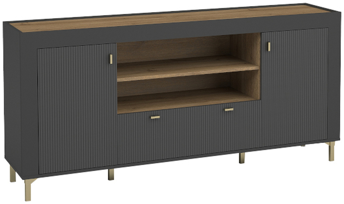 Pojemna nowoczesna komoda z drzwiami i szufladą 177 cm MISTY