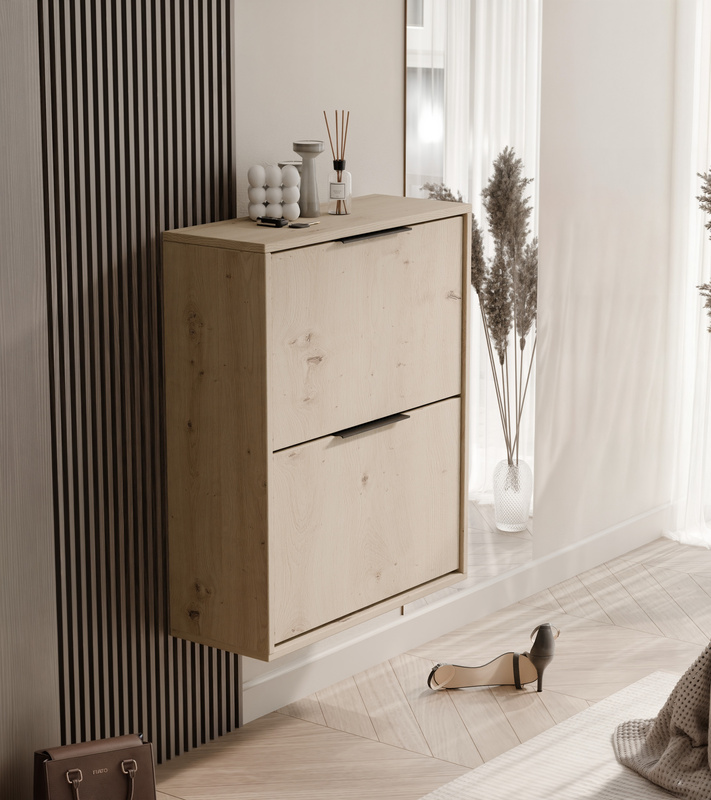 Wisząca szafka na buty do przedpokoju 130 cm dąb artisan MAVIA