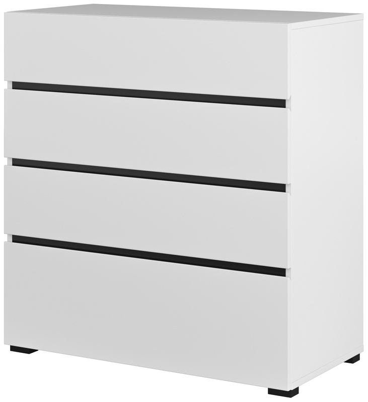 Biała nowoczesna komoda z szufladami 80 cm CROSS