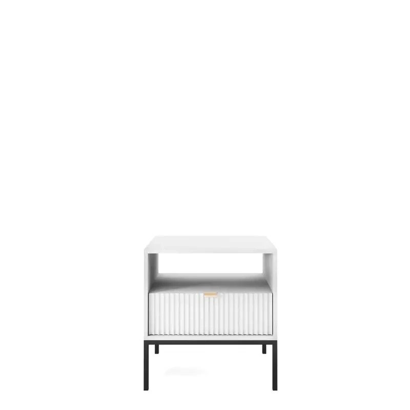 Szafka nocna biała AVANTI z szufladą