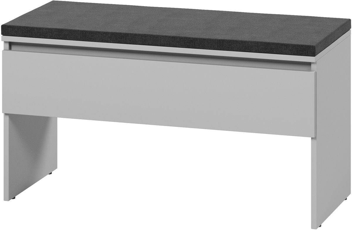 Szara szafka na buty z siedziskiem do przedpokoju SIMPLY 91 cm