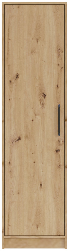 Nowoczesna szafa jednodrzwiowa z półkami 50 cm SEVAS dąb artisan