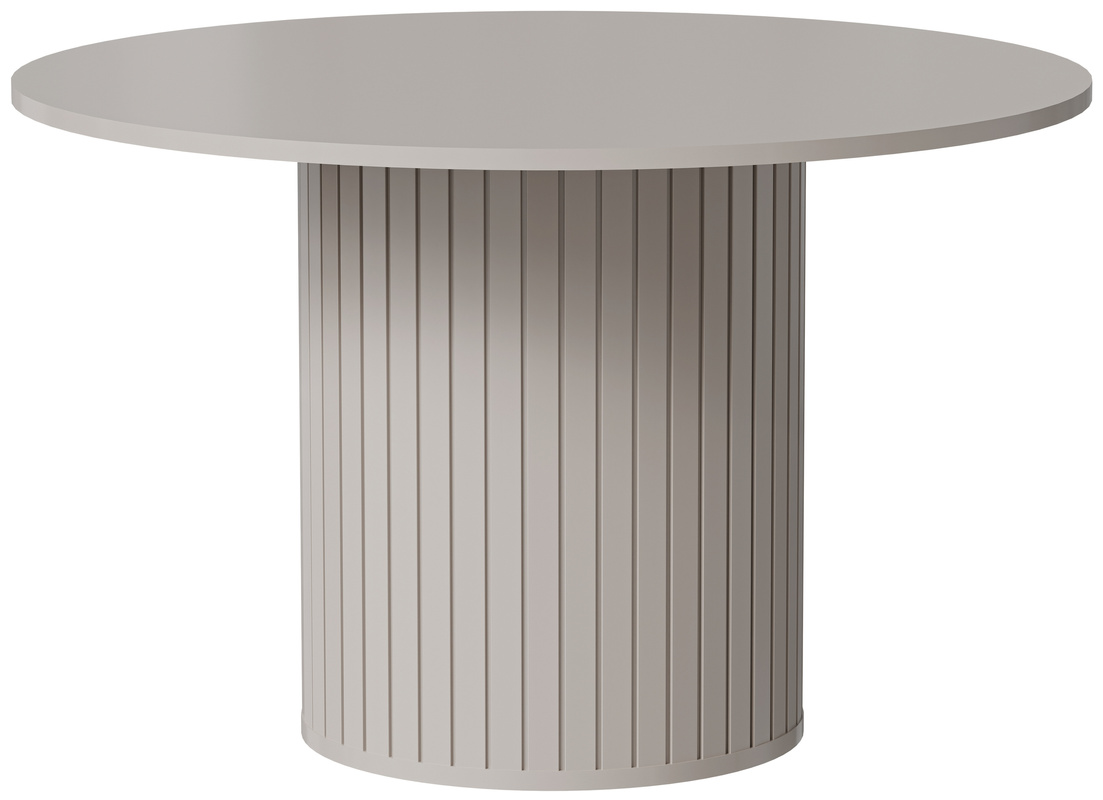 Nowoczesny okrągły stół do przedpokoju 120 cm ZELDA cashmere