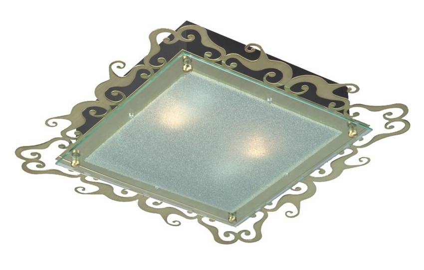 Patynowy plafon sufitowy kwadratowy do salonu CASABLANCA 38 cm