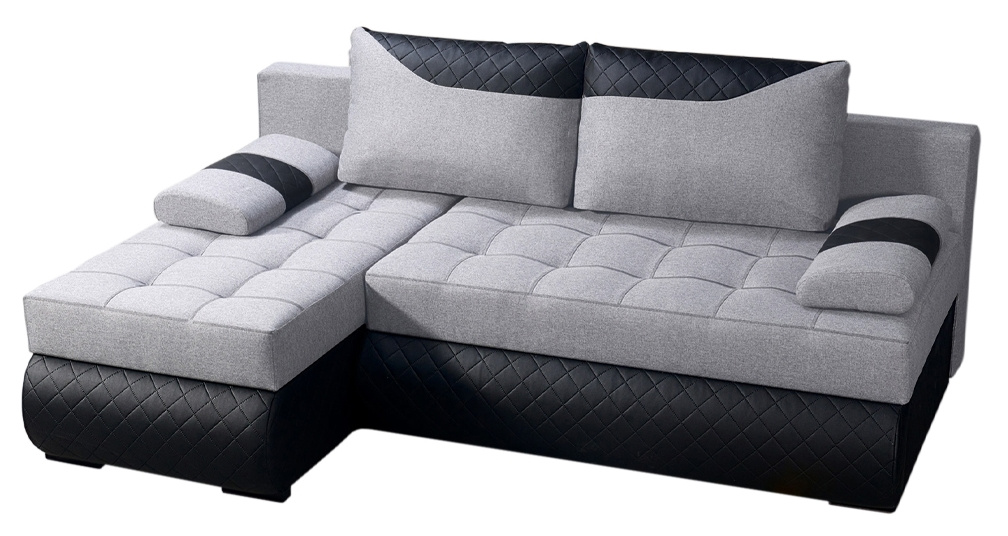 Nowoczesna rogówka z funkcją spania i pojemnikiem na pościel KASTELL