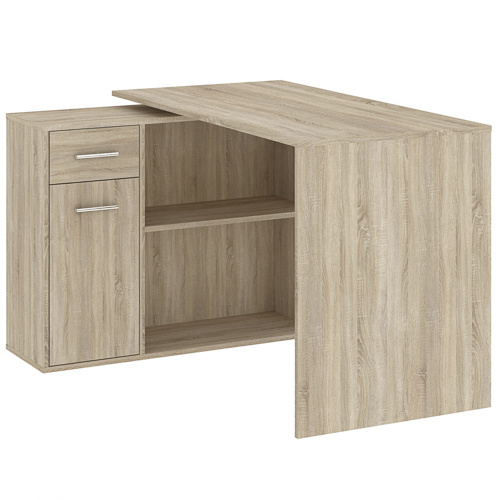 Biurko młodzieżowe z szufladą i półkami NEXIO dąb sonoma