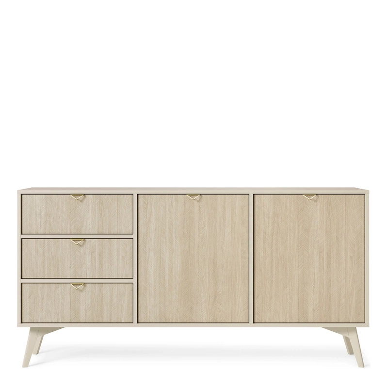 Komoda z szufladami w stylu boho FLOW jodełka scandi