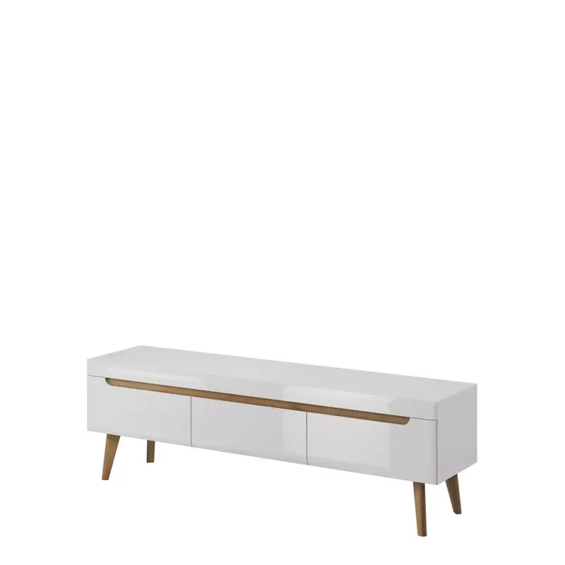 Szafka pod telewizor biała połysk 160 cm RENI